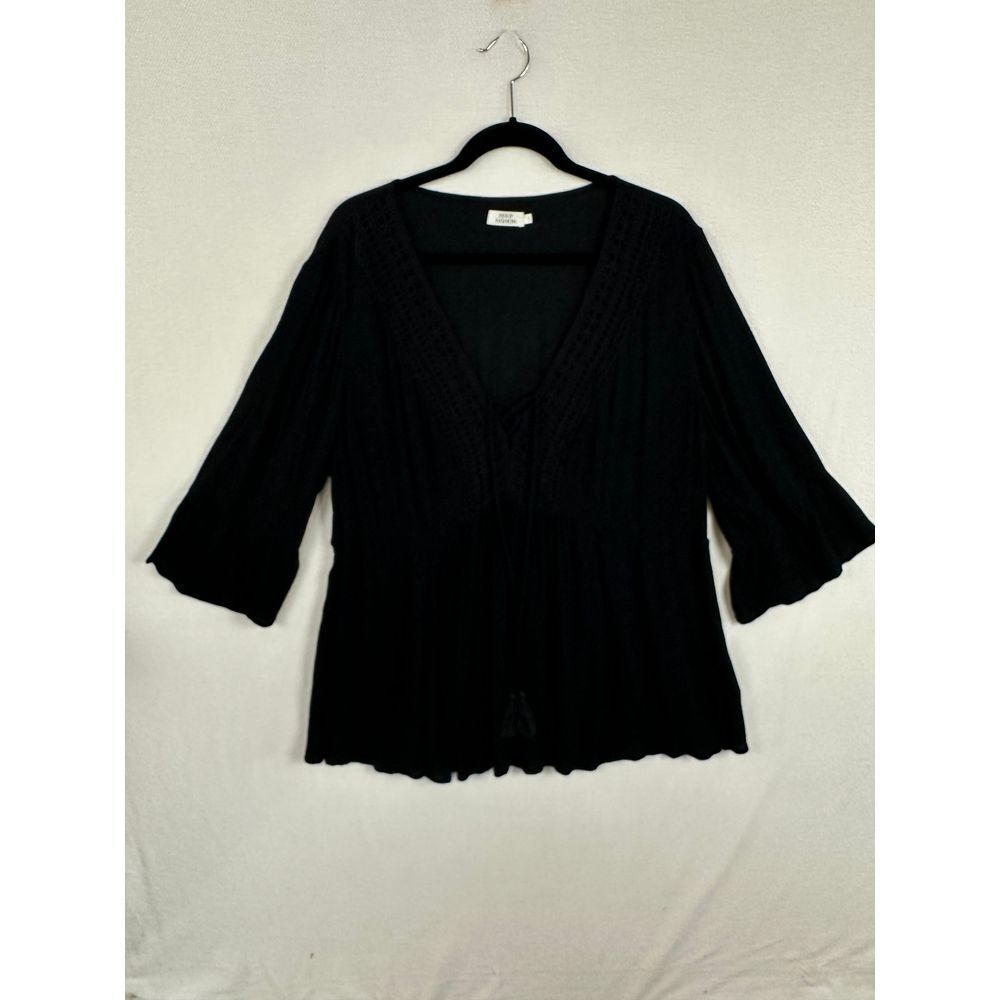 Pinup Fashion Top Women's 3X V Neck Blouse Plus Size